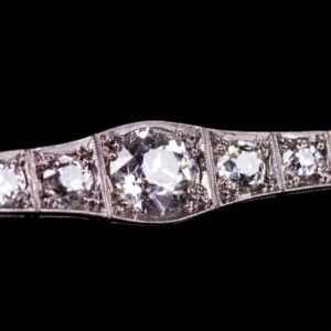 Antique Latvian gold and platinum diamond brooch — image 2
