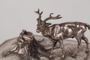 Box-sugarbowl with deer figure. Vilnius, 1873. — image 2