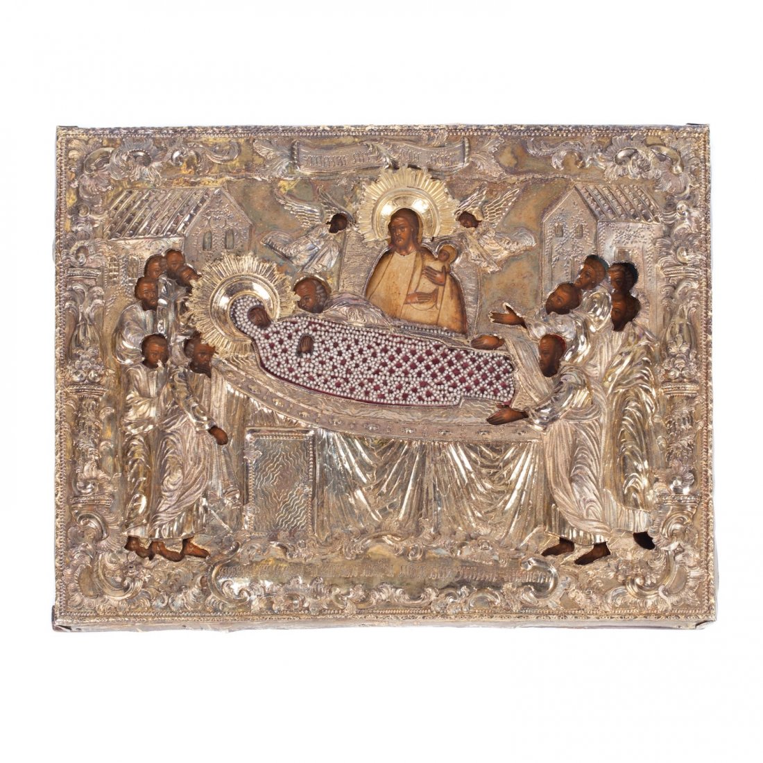Rare Russian icon of Mother of God assumption. — image 1