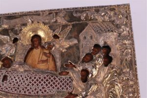 Rare Russian icon of Mother of God assumption. — image 5