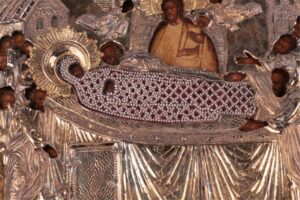 Rare Russian icon of Mother of God assumption. — image 6
