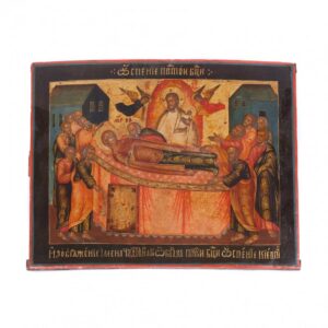 Rare Russian icon of Mother of God assumption. — image 8