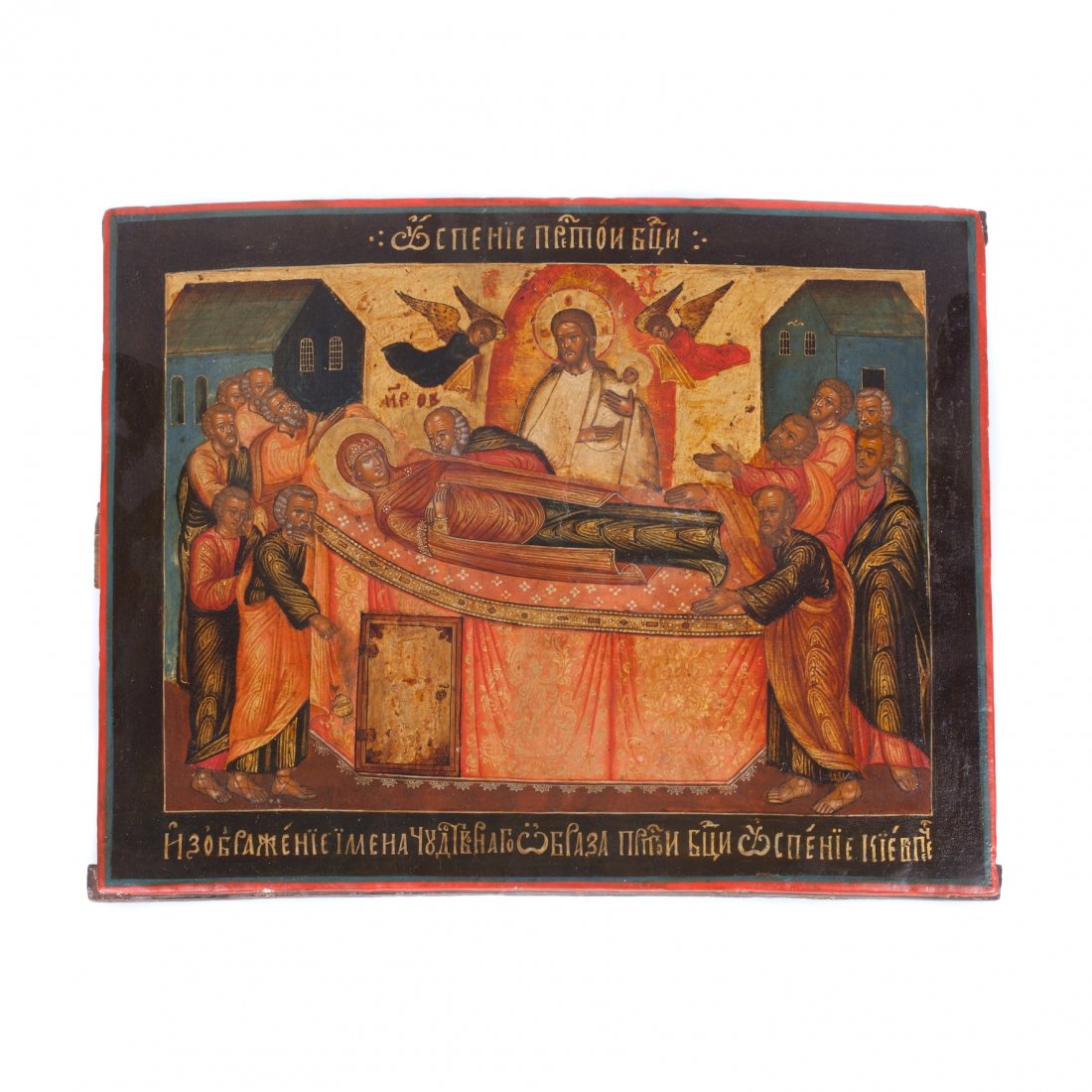 Rare Russian icon of Mother of God assumption. — image 8