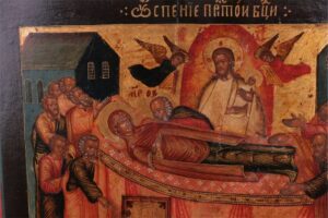 Rare Russian icon of Mother of God assumption. — image 9