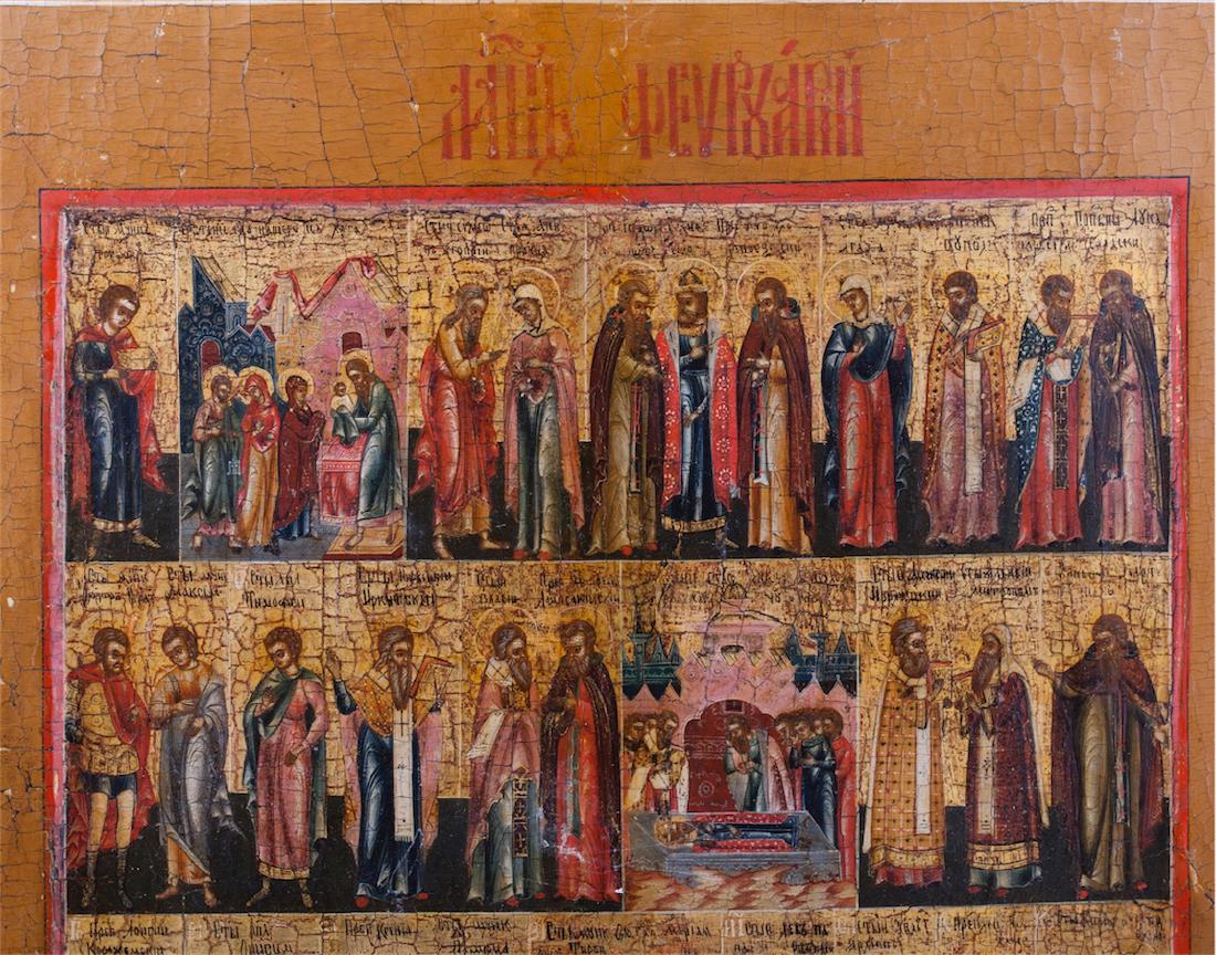 Russian icon of February Menaion — image 2