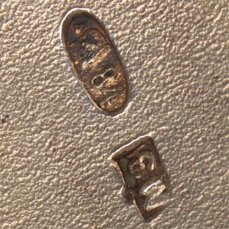 Russian silver enamel kovsh. — image 6