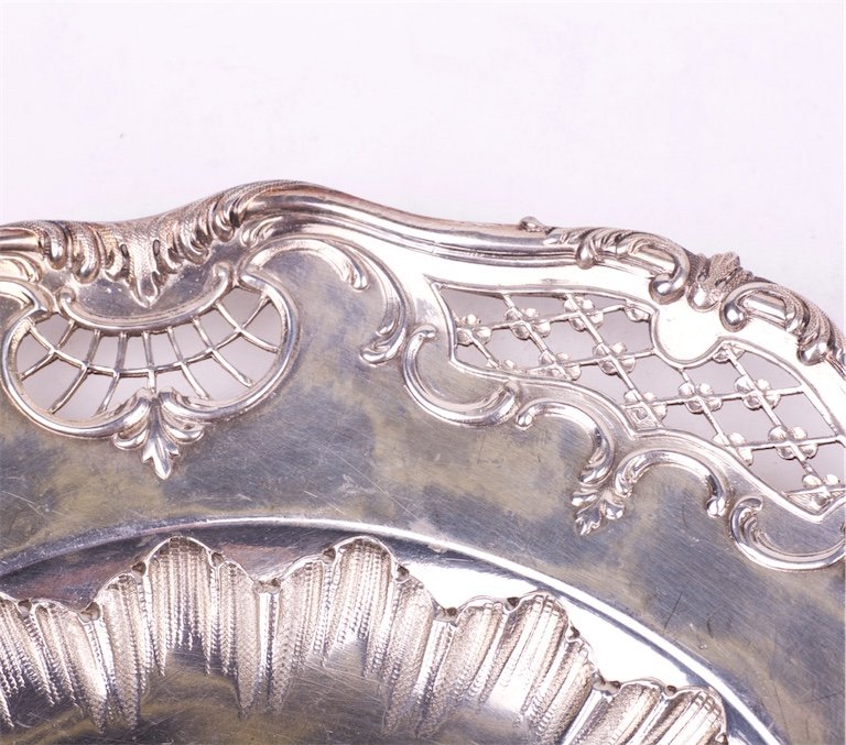 Set of 2 silver plates. French. — image 3
