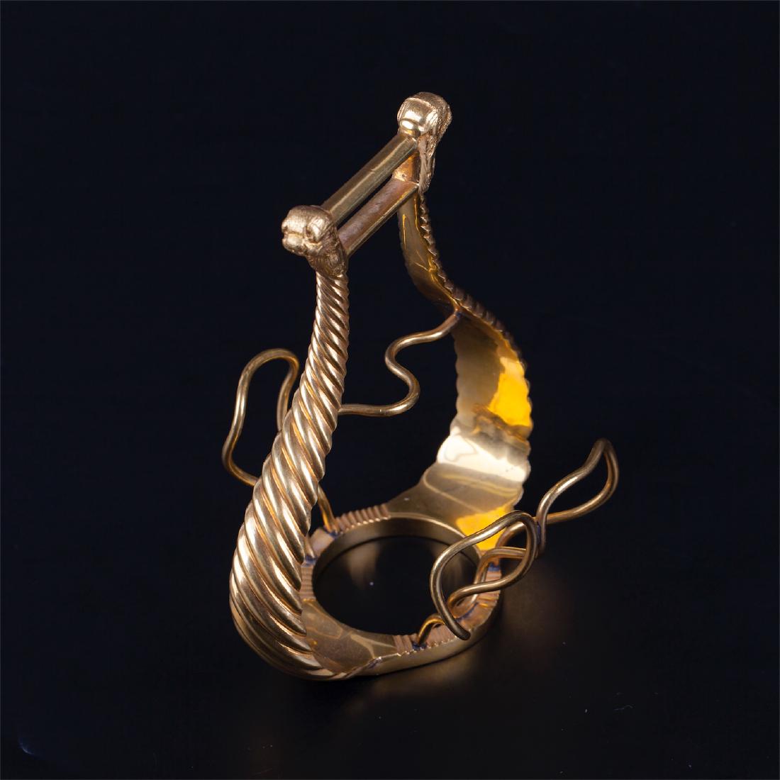 Rare Hermes gilt smoking pipes stand. 1950s-1960s. — image 2
