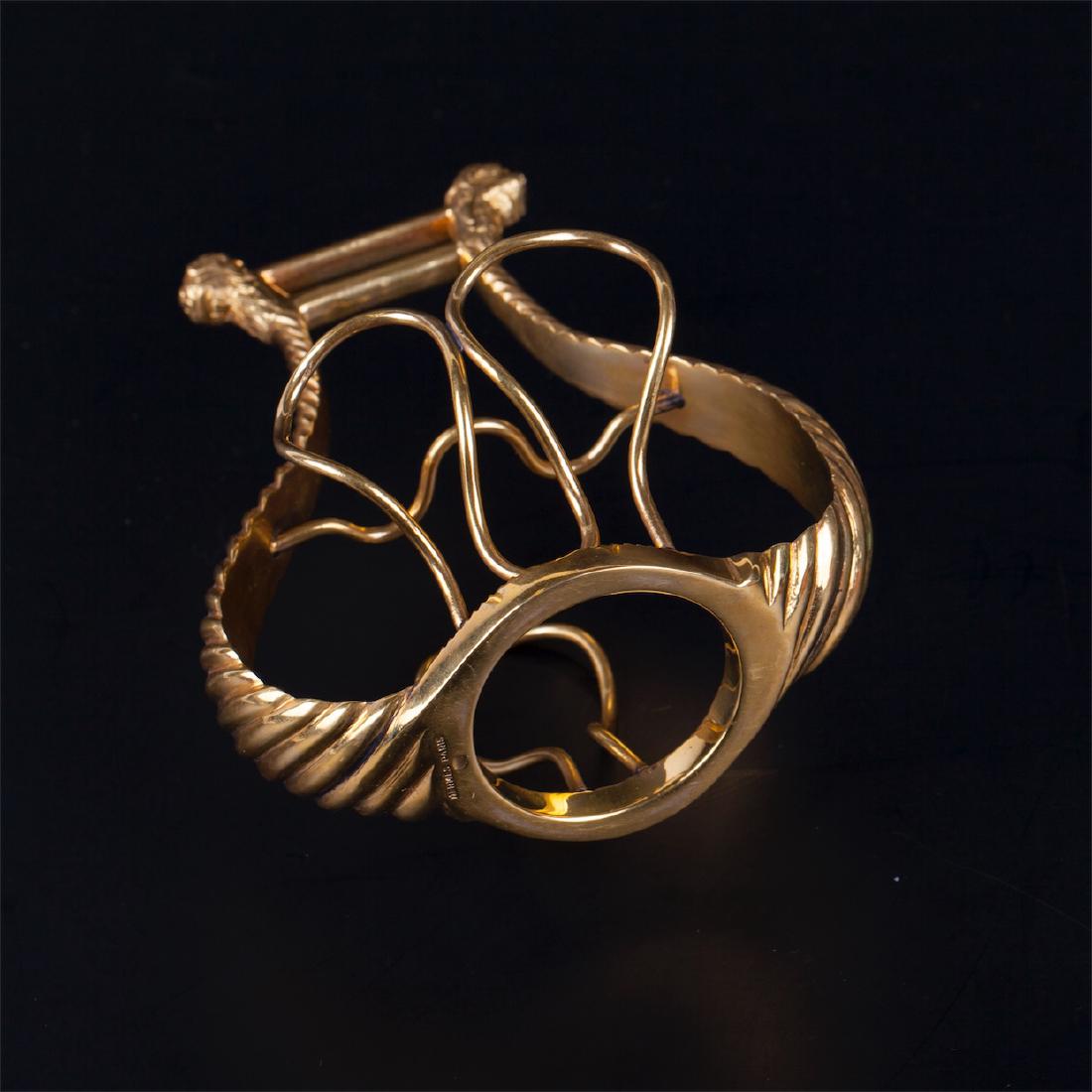 Rare Hermes gilt smoking pipes stand. 1950s-1960s. — image 3