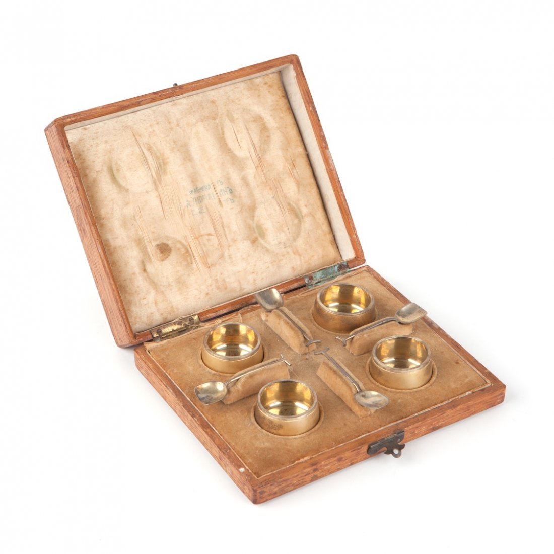 Unusual salt cellars set. A.Lubavin manufactory. — image 1