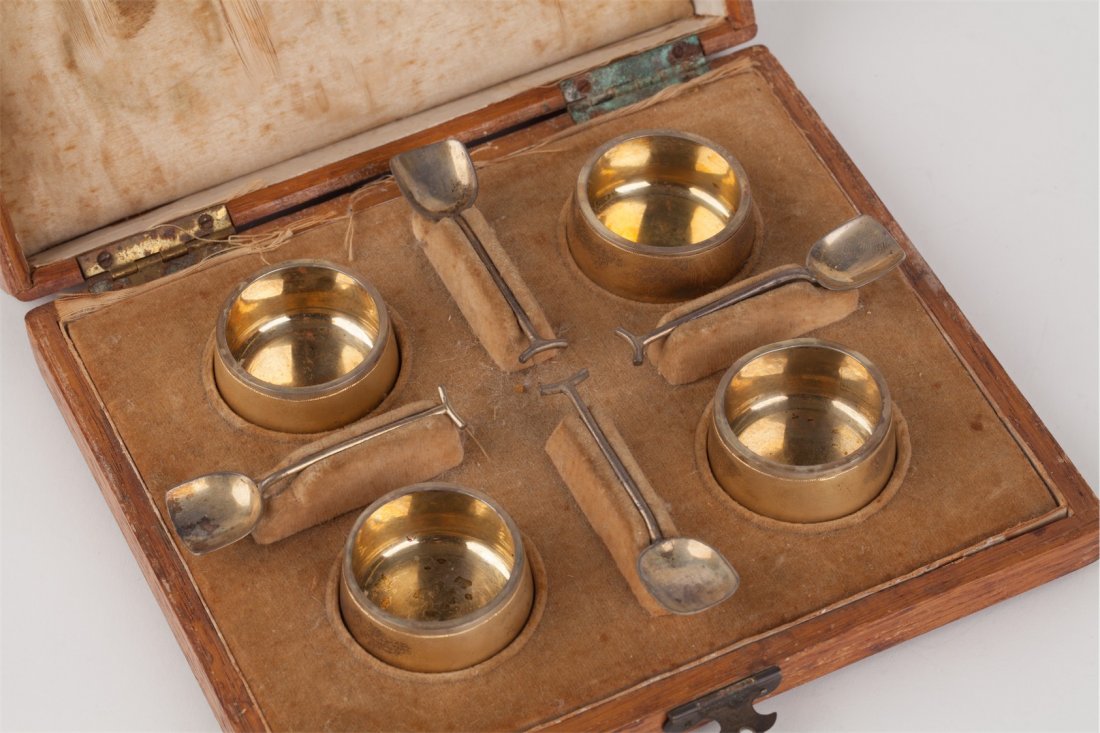 Unusual salt cellars set. A.Lubavin manufactory. — image 3