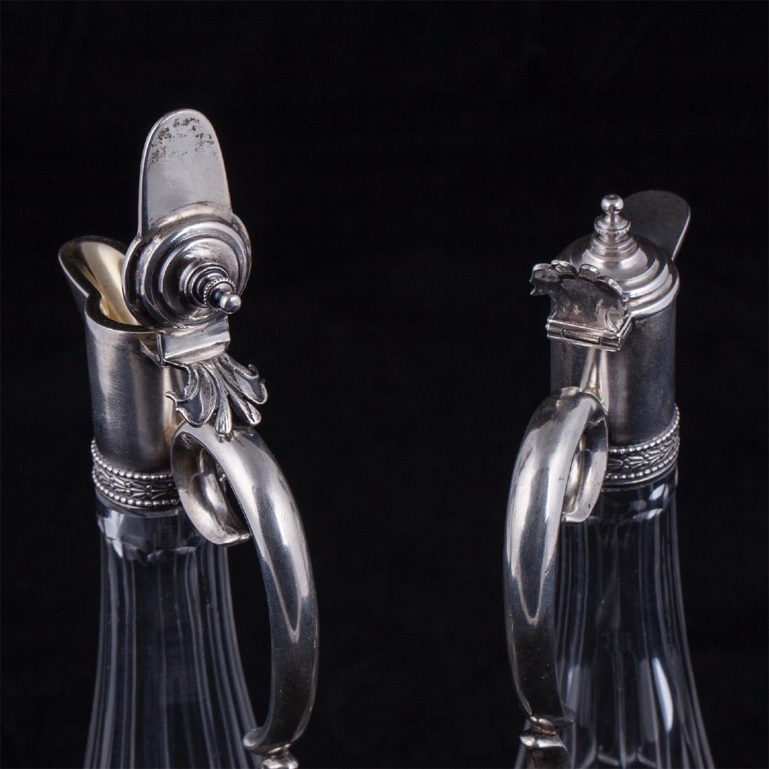 A pair of Russian silver and cut-glass decanters — image 3
