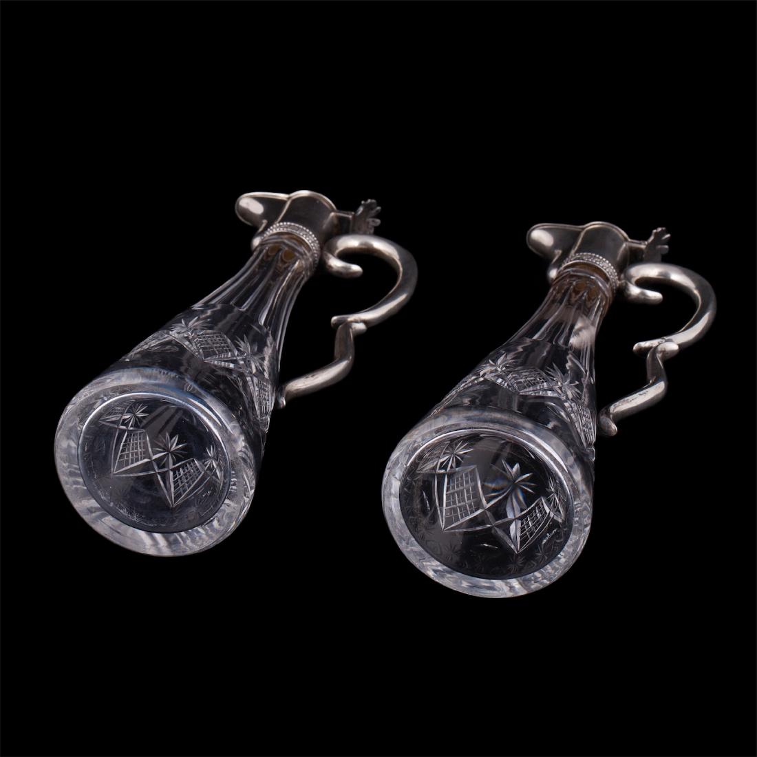 A pair of Russian silver and cut-glass decanters — image 4