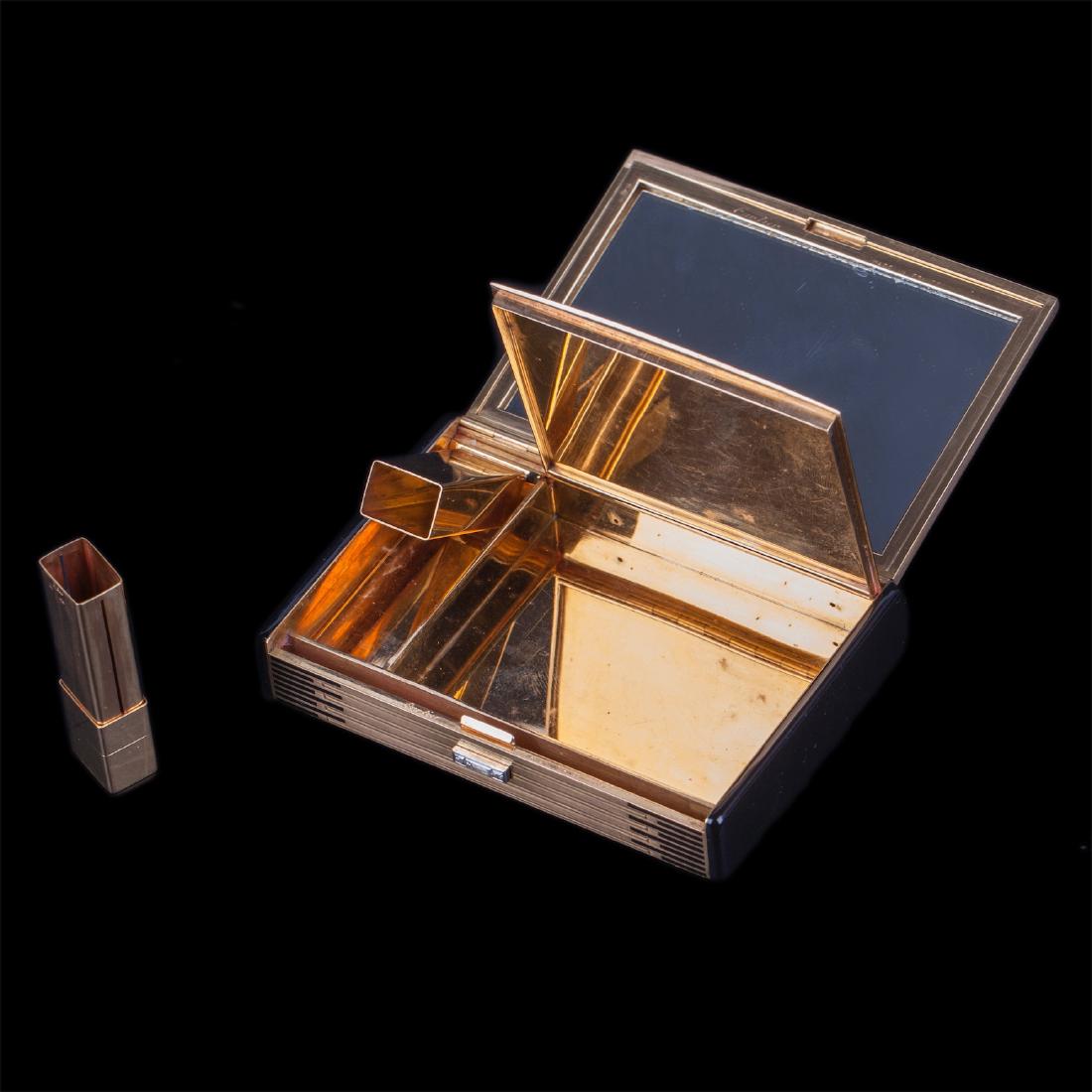 Cartier gold and enamel vanity case, Paris Art Deco,18K — image 4