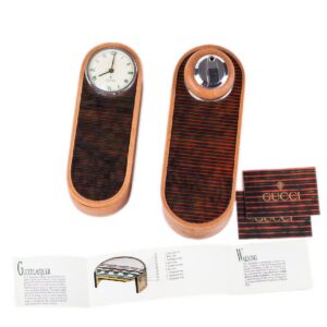 Gucci table stands with clocks and lighter — image 1