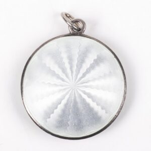 Small antique silver and enamel powder box — image 2