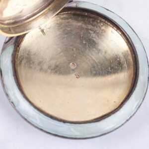Small antique silver and enamel powder box — image 5