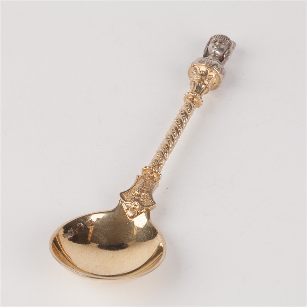 Big spoon with casting peasant figure. I.P. Khlebnikov — image 6