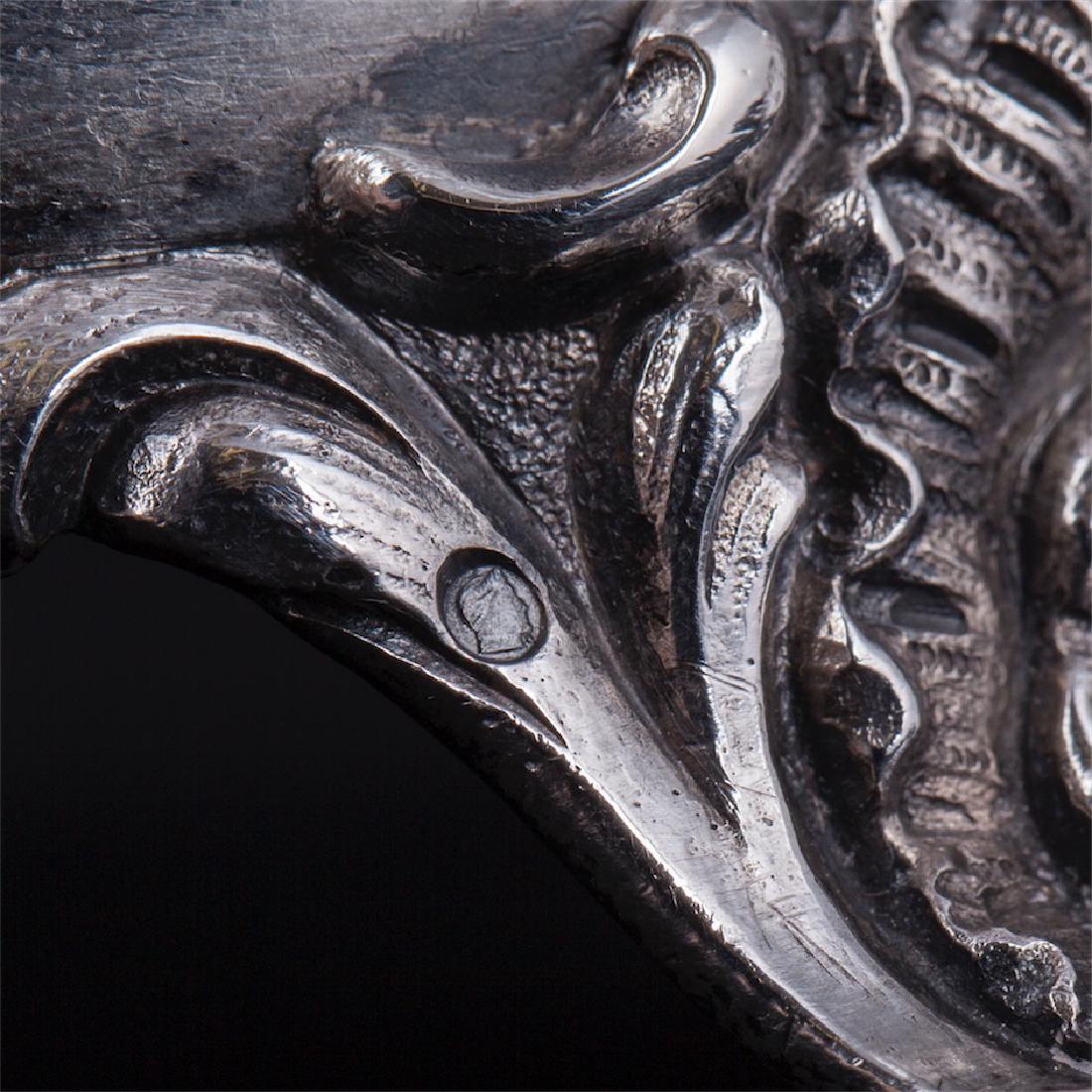 Russian engraved silver and cut-glass candy vase — image 7