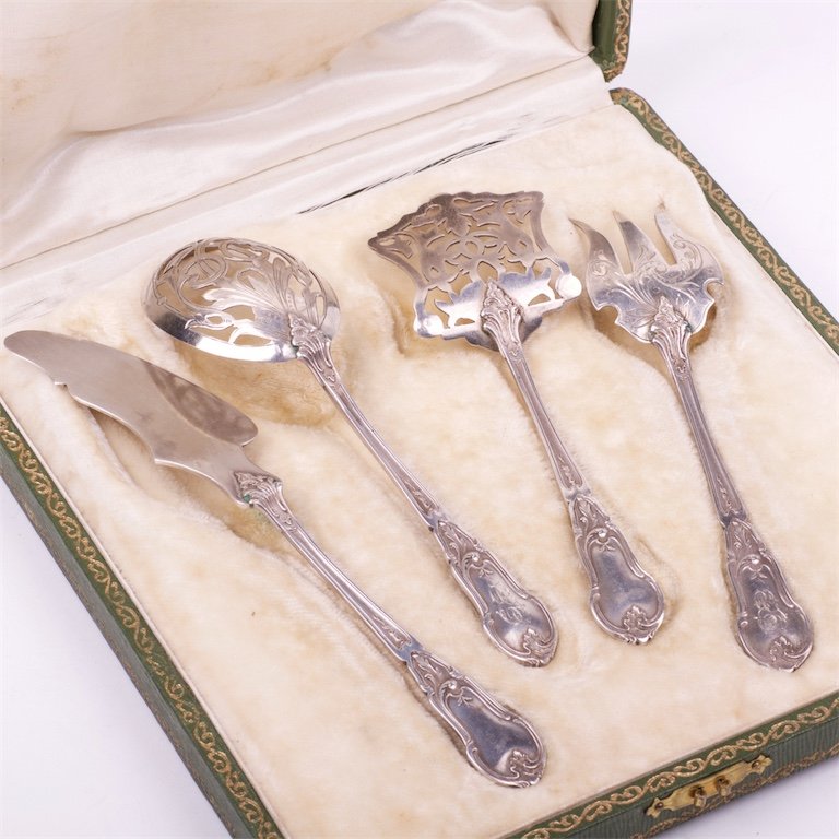 Silver set of 4 pieces in a box. — image 5