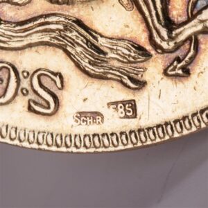 14K gold St George piligrim medaillon — image 3