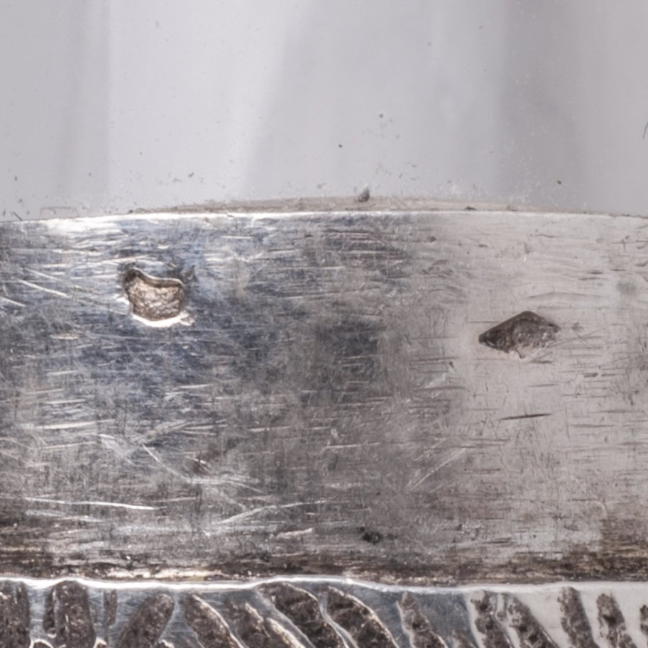 Beautiful "Cats" French silver table set for salt and — image 6