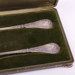 Silver serving set ot 2 pieces in a box. French. — image 3