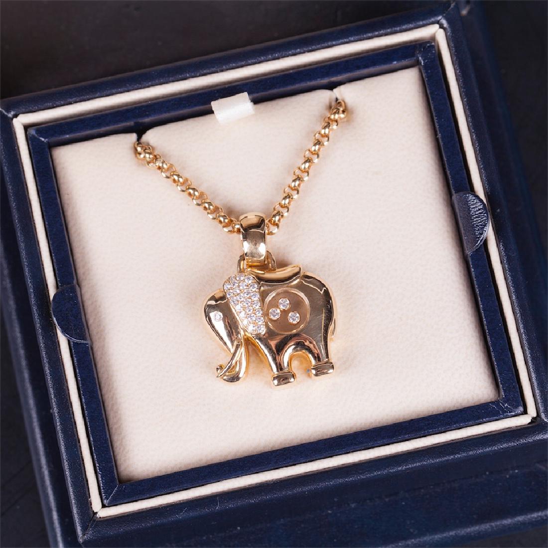 Chopard Elephant Yellow Gold 18K Pendant Happy Diamonds — image 1