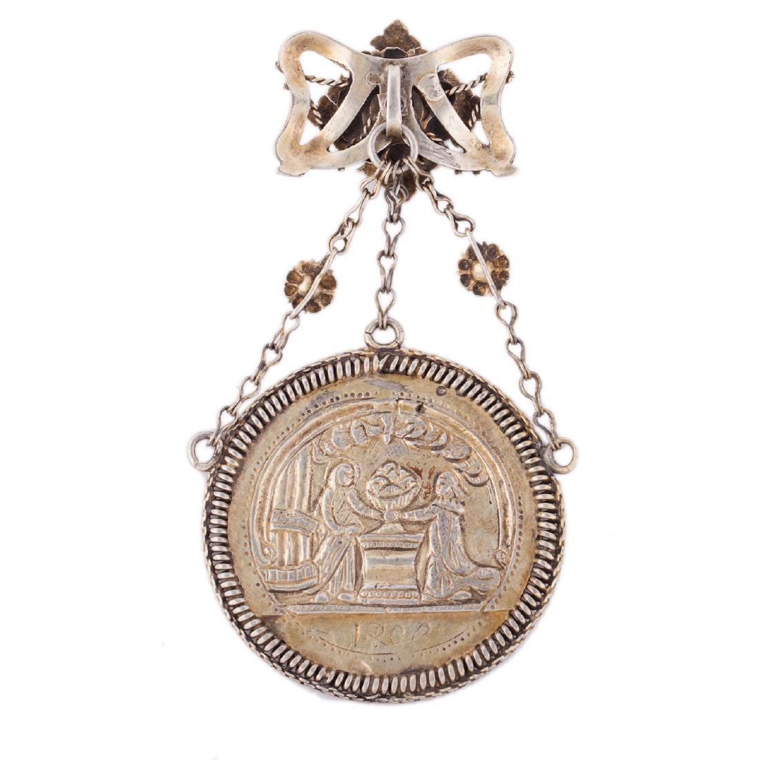 Dukach (Ukrainian brooch with medal). 18th century — image 3