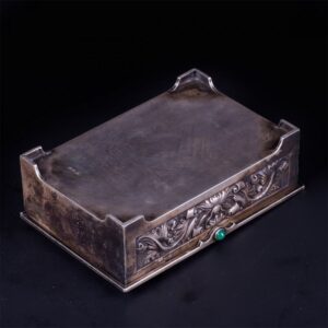 Fine Faberge silver cigar box with Bogatyr — image 7