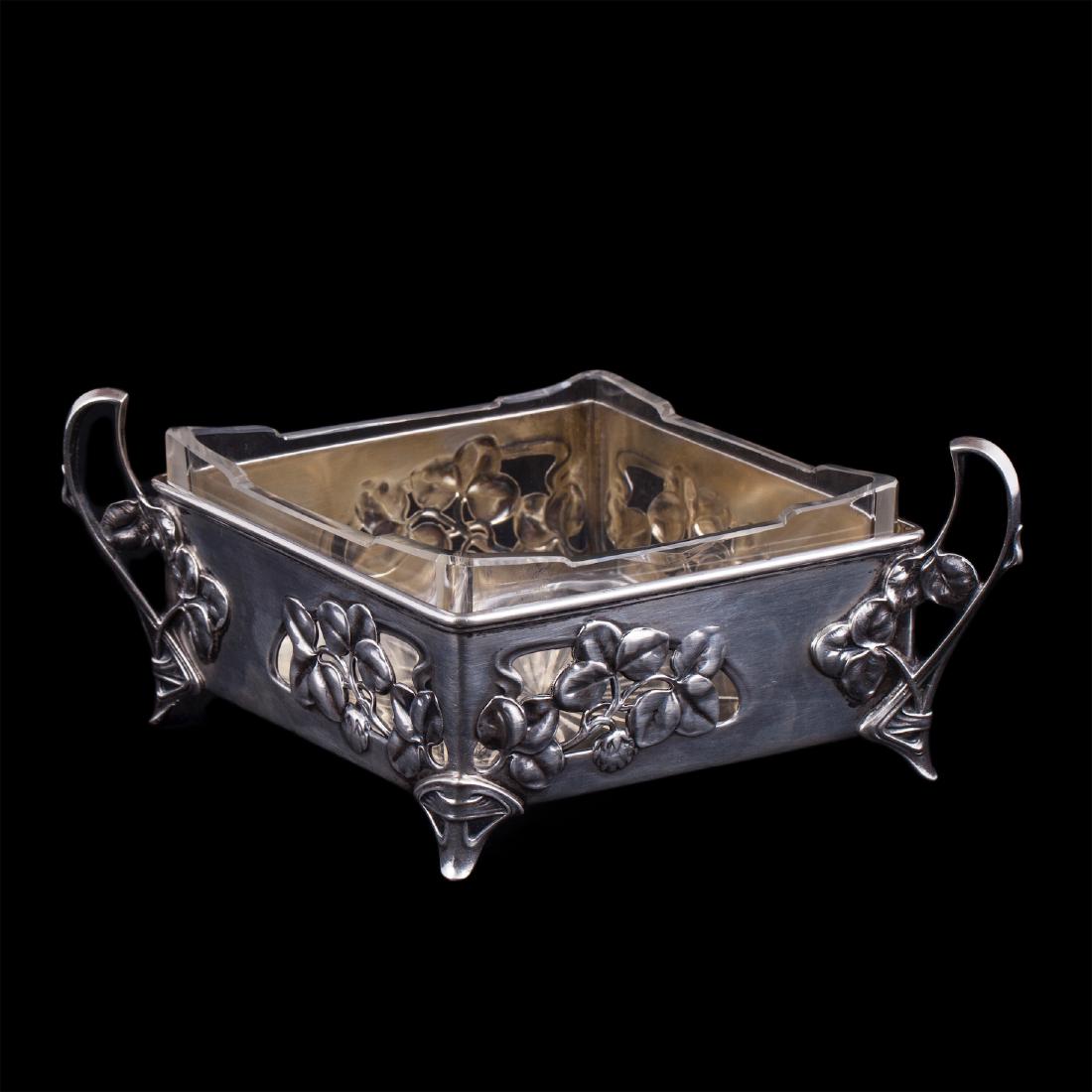 Russian Art Nouveau style silver-gilt candy bowl — image 1