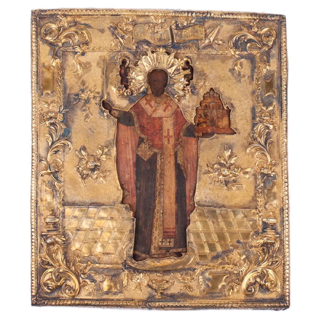 Russian icon of St Nicholas the Wonderworker — image 1