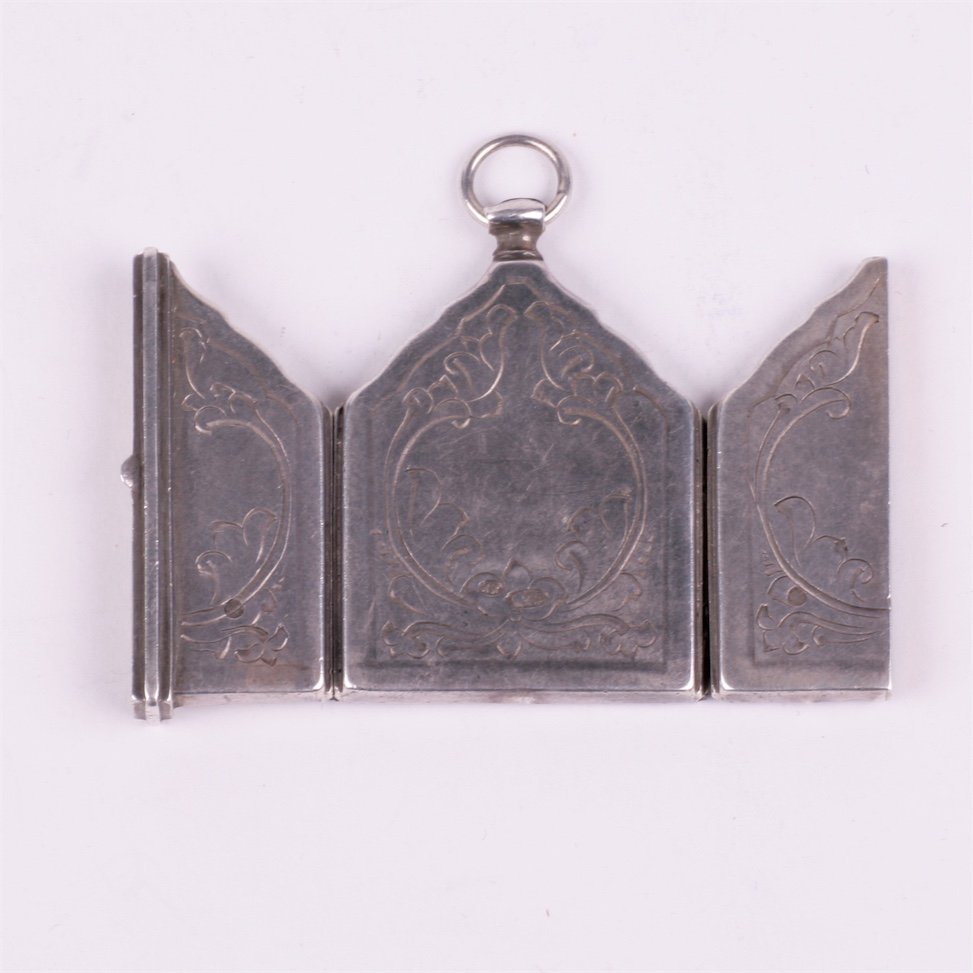 Russian tryptich with Christ Pantokrator, St. Nicolas — image 4