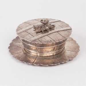 Silver butter dish. — image 1