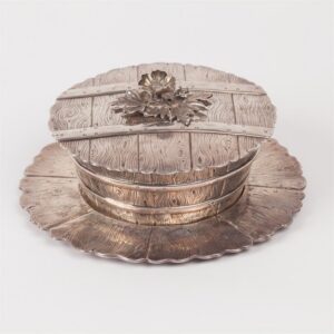 Silver butter dish. — image 2