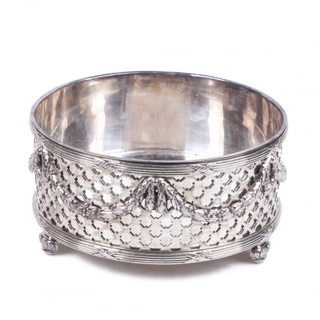 Antique French silver jardiniere vase — image 1