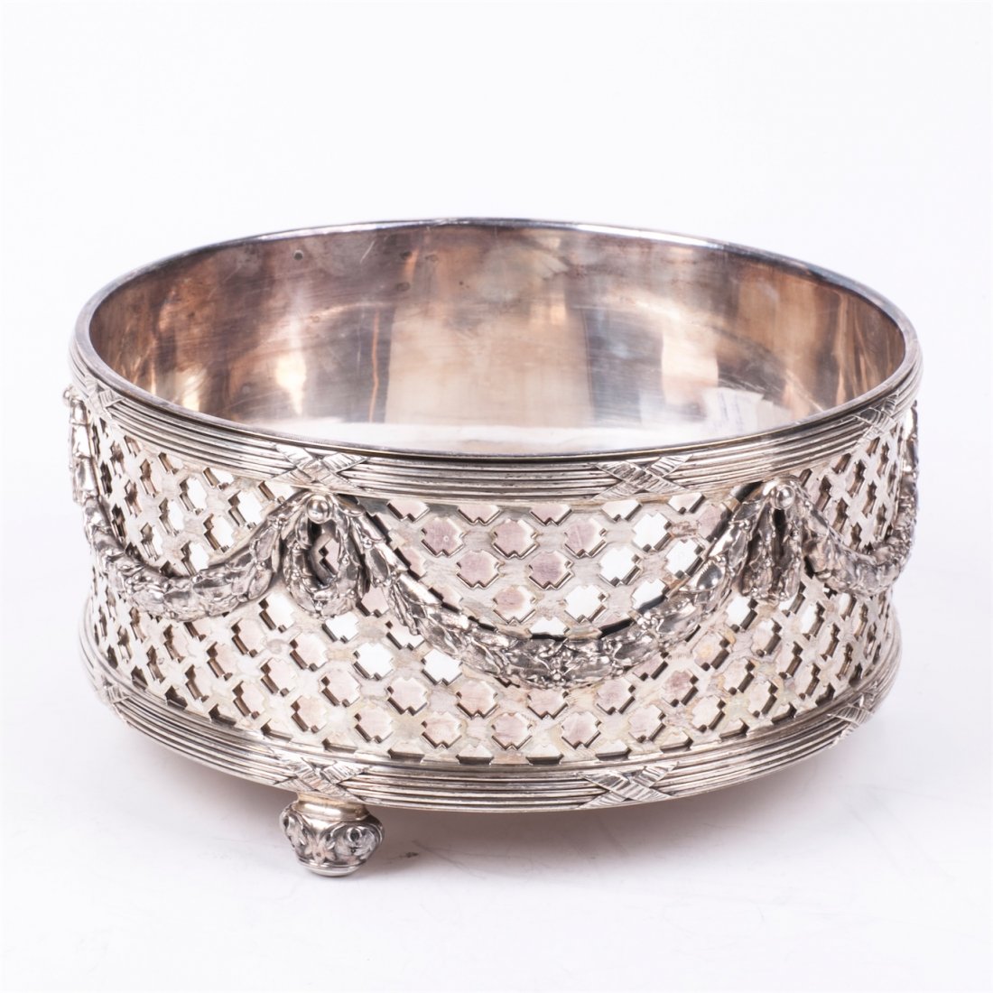 Antique French silver jardiniere vase — image 2