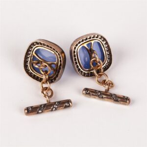 Russian cufflinks. Petersburg. AH and 56 marks. — image 2