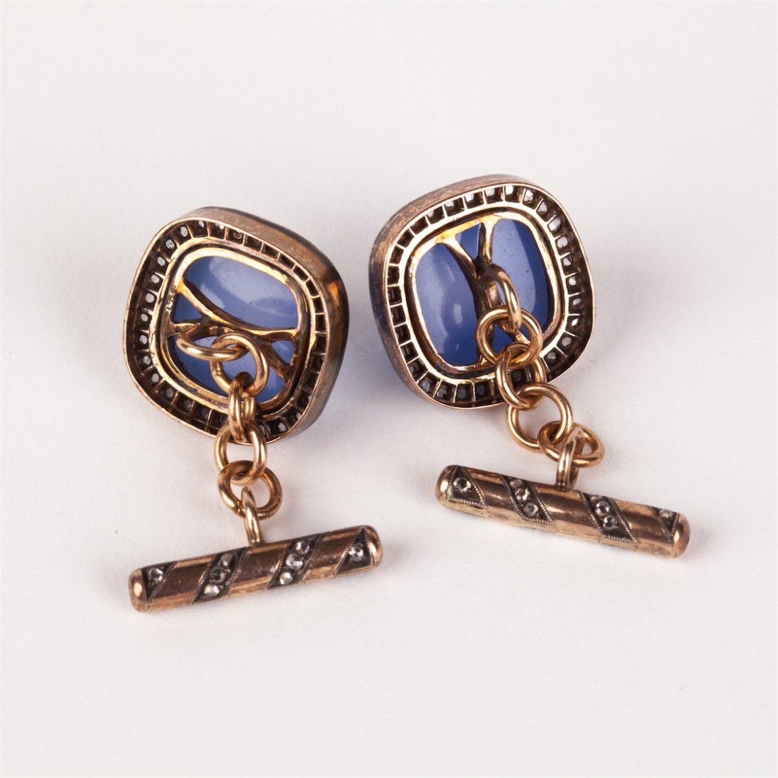 Russian cufflinks. Petersburg. AH and 56 marks. — image 2