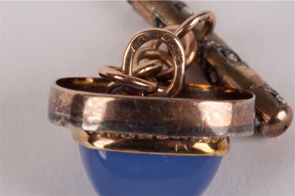 Russian cufflinks. Petersburg. AH and 56 marks. — image 4