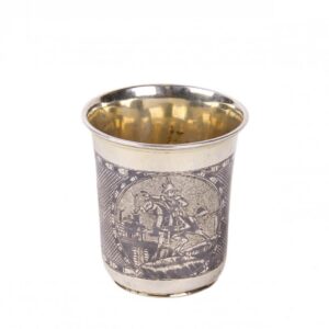 Russian silver-gilt beaker depicting Napoleon & — image 1