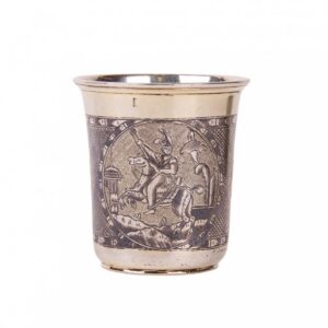 Russian silver-gilt beaker depicting Napoleon & — image 2