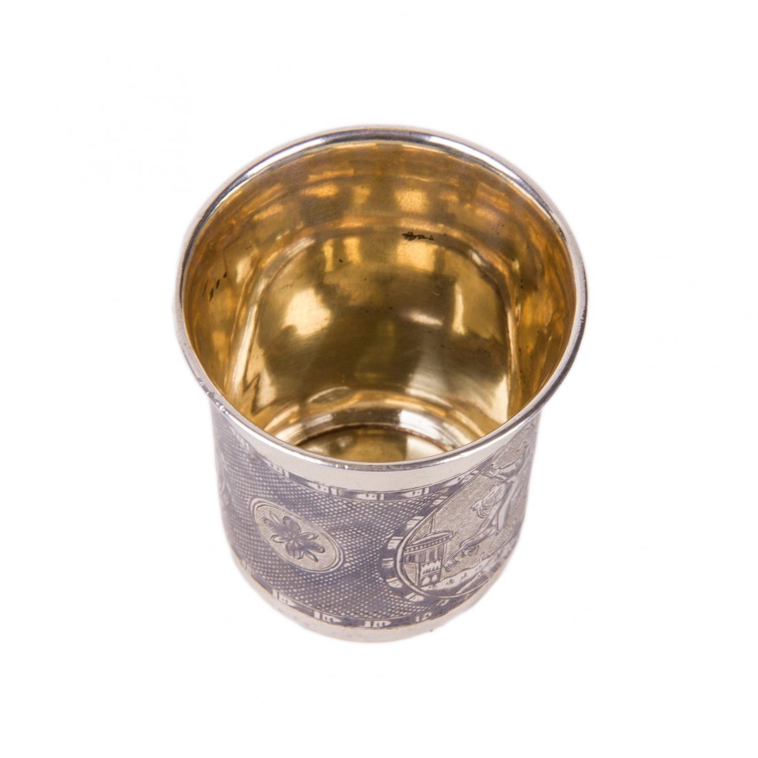 Russian silver-gilt beaker depicting Napoleon & — image 3