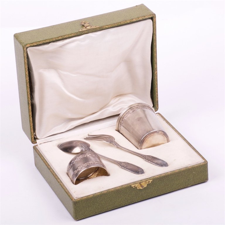 Silver set of 4 pieces in a box "Egoist". — image 1