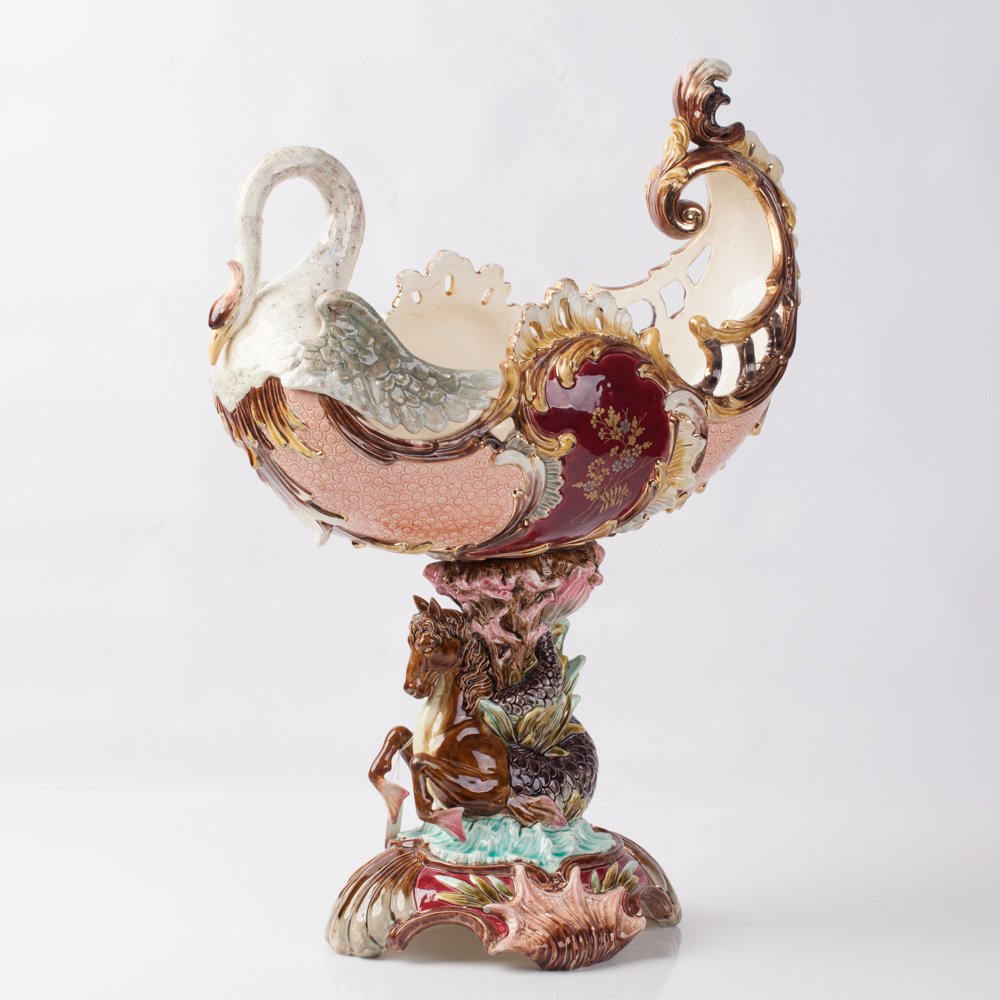 An Eichwald majolica centerpiece. — image 4
