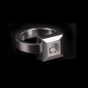 CHOPARD HAPPY diamonds ring in white gold 18k and — image 1