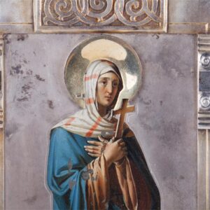 Rare Russian Art Nouveau icon of Saint Antonina — image 3