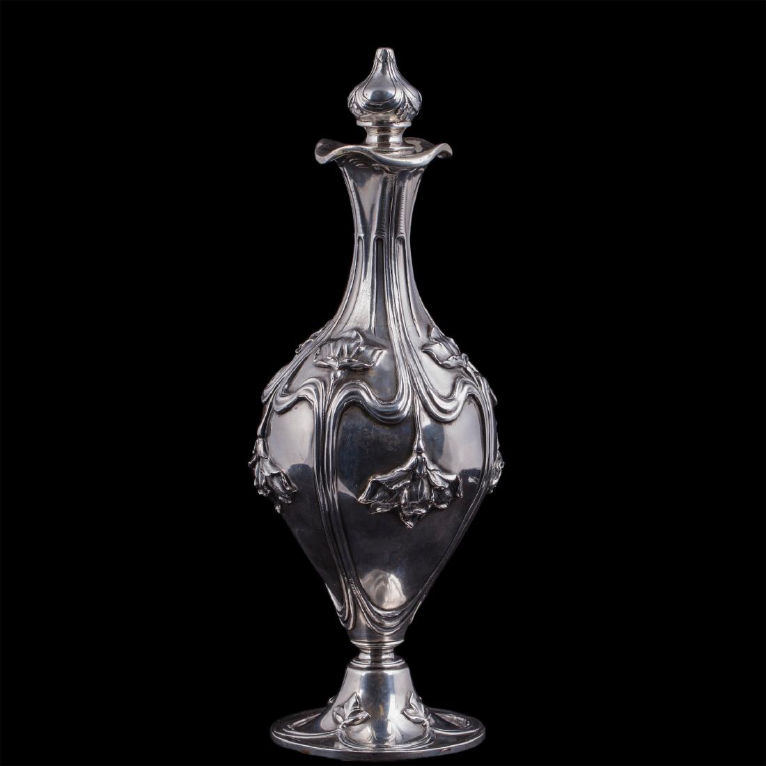 Russian Art Nouveau style silver-gilt carafe — image 1