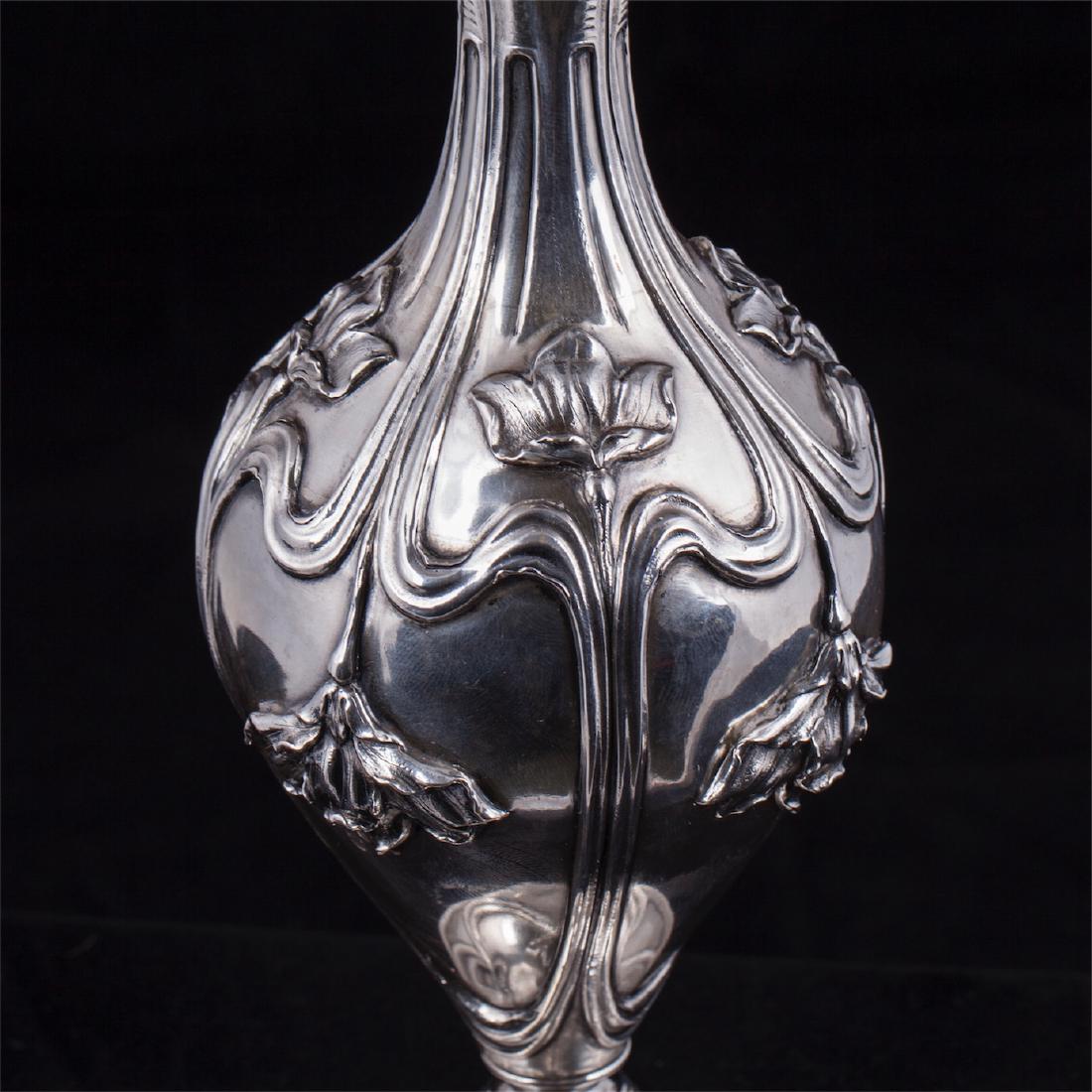 Russian Art Nouveau style silver-gilt carafe — image 2