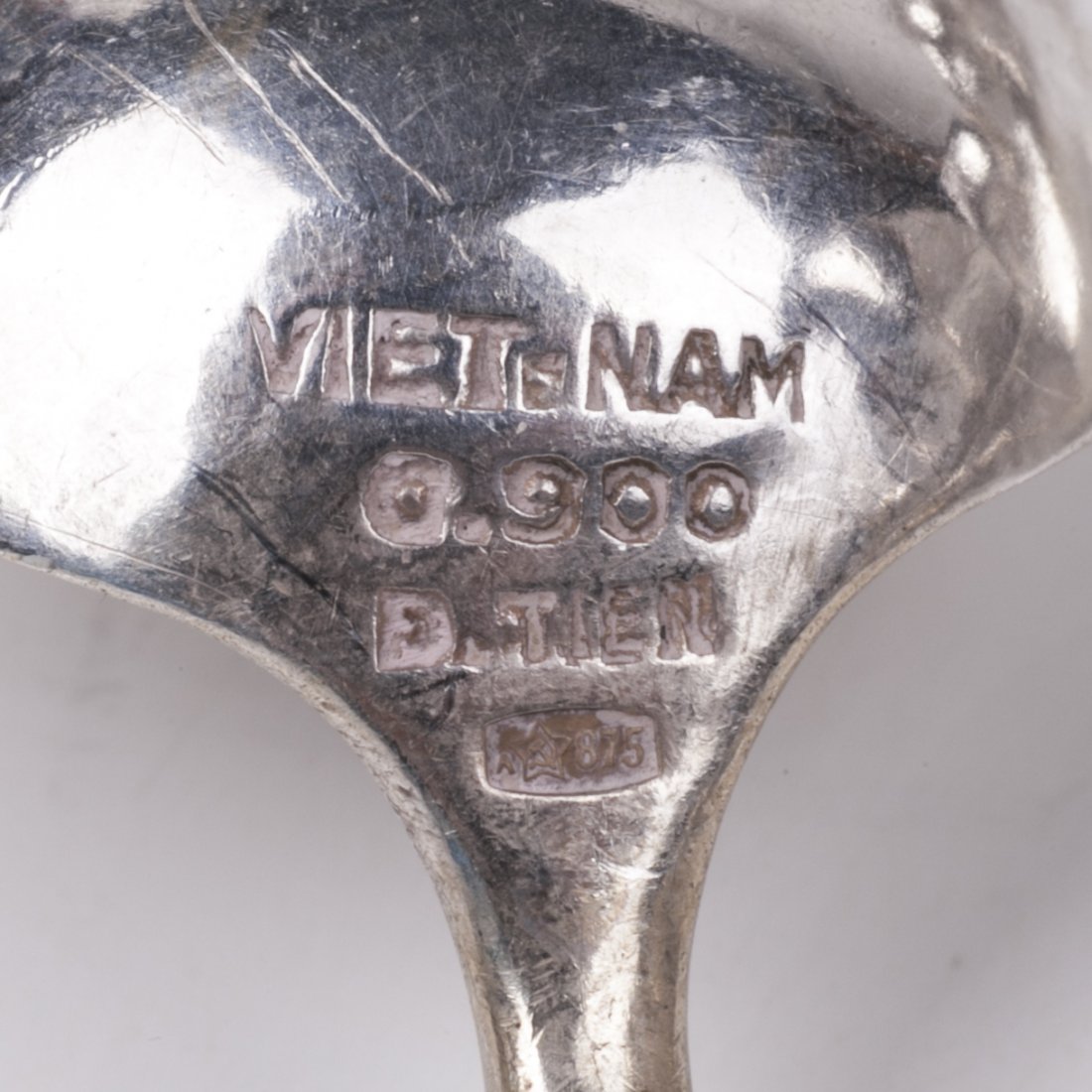 Antique Vietnam sterling silver tea set of 21 pieces — image 6